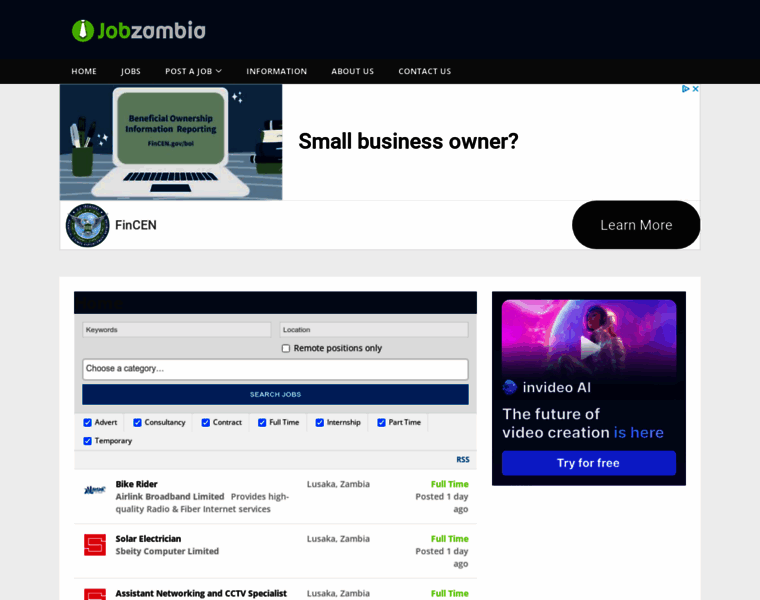 Jobzambia.com thumbnail Jobzambia.com thumbnail