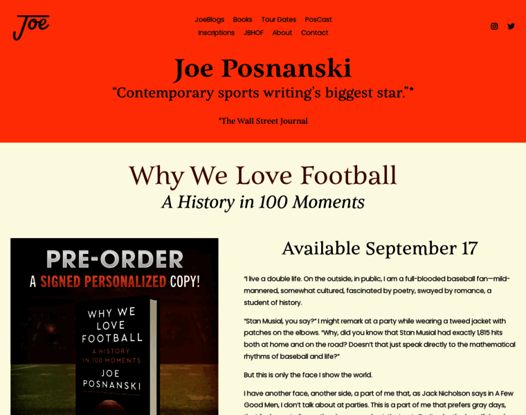 Joeposnanski.com thumbnail