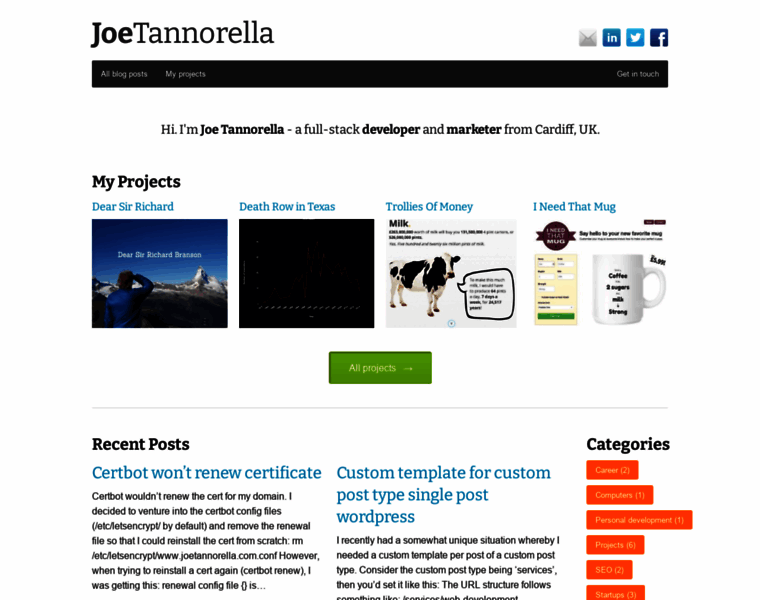 Joetannorella.com thumbnail
