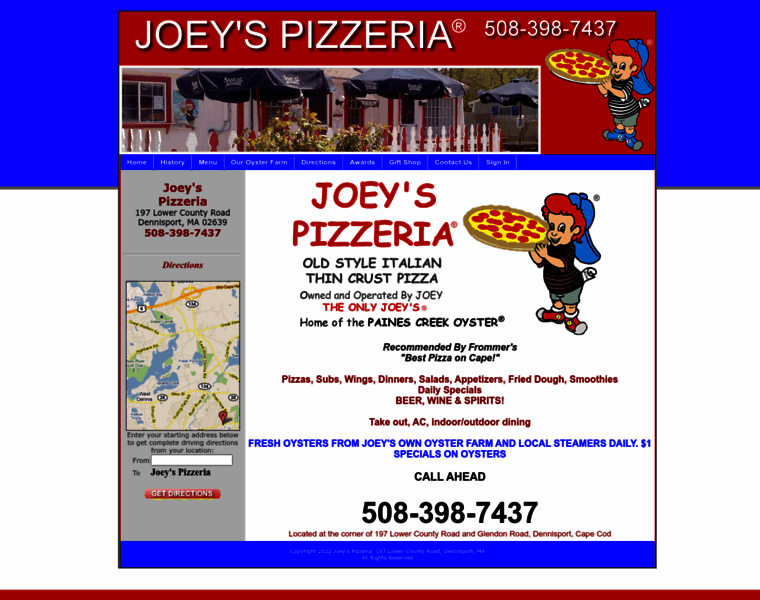 Joeyspizzas.com thumbnail