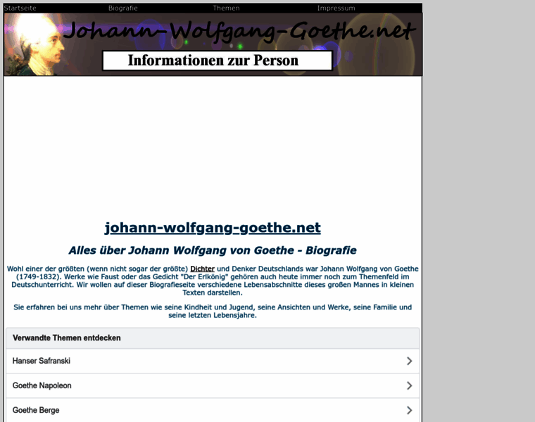 Johann-wolfgang-goethe.net thumbnail
