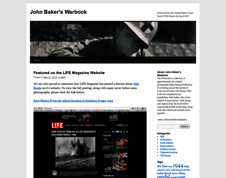 Johnbakerswarbook.org thumbnail