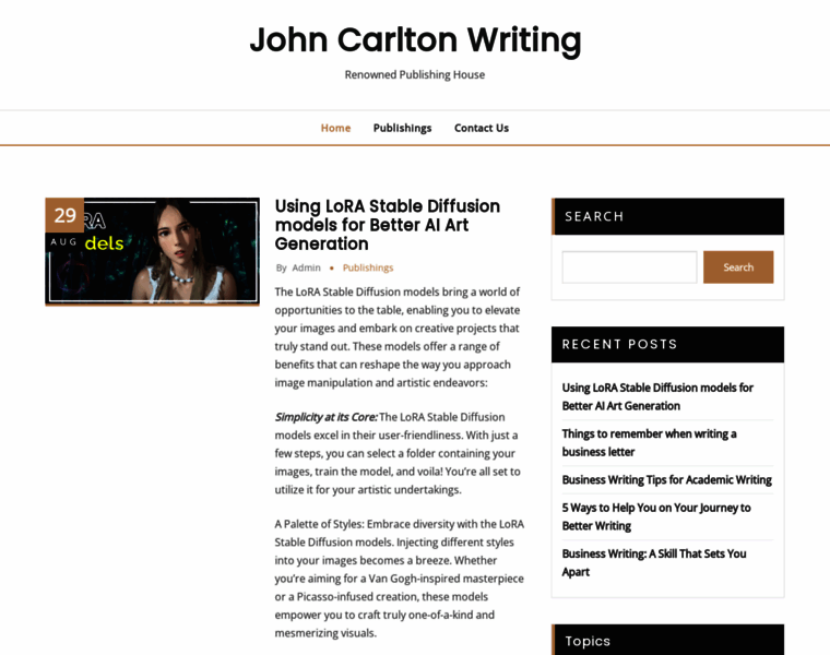 Johncarltonwriting.com thumbnail