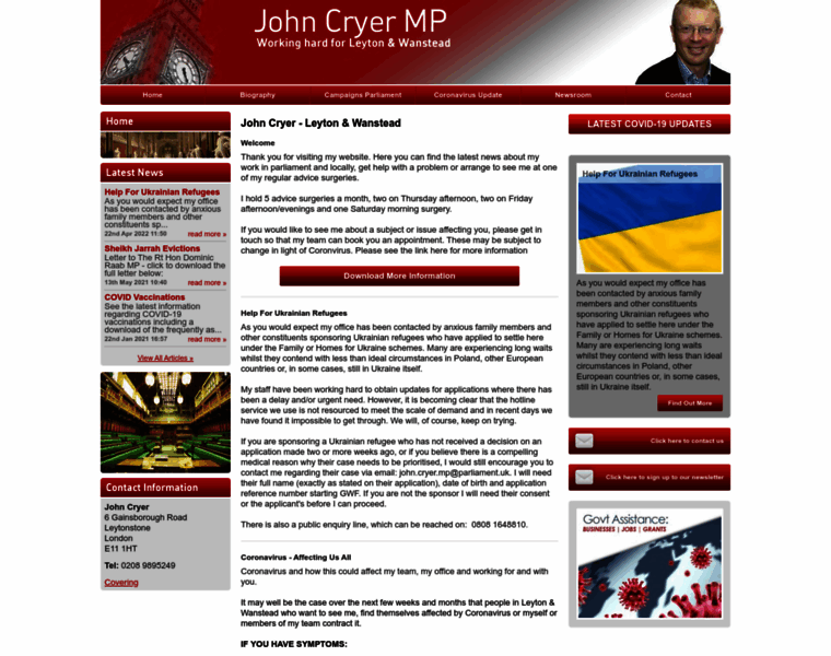 Johncryermp.co.uk thumbnail