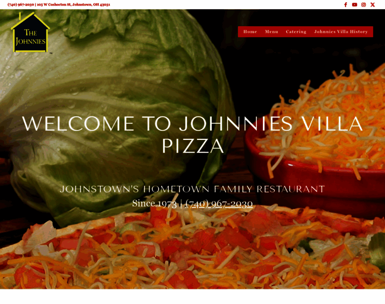 Johnniesvillapizza.com thumbnail