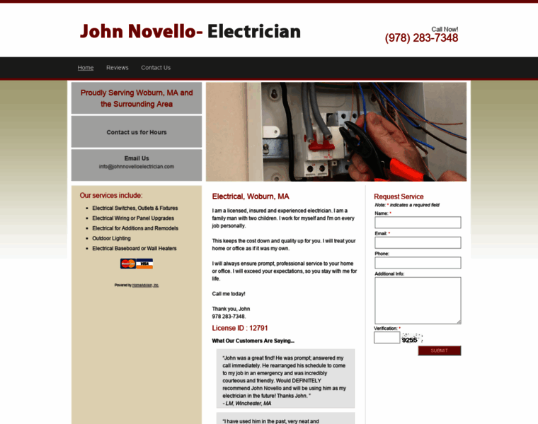 Johnnovelloelectrician.com thumbnail