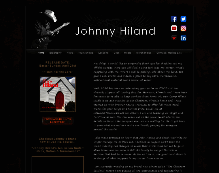 Johnnyhiland.net thumbnail