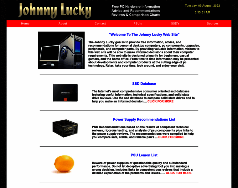 Johnnylucky.org thumbnail