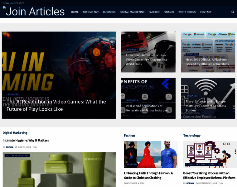 Joinarticles.com thumbnail