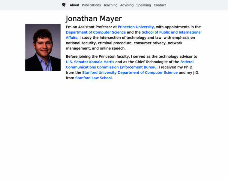 Jonathanmayer.org thumbnail