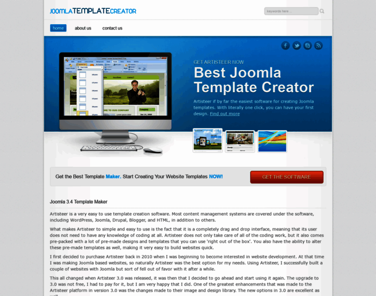 Joomlatemplatecreator.org thumbnail