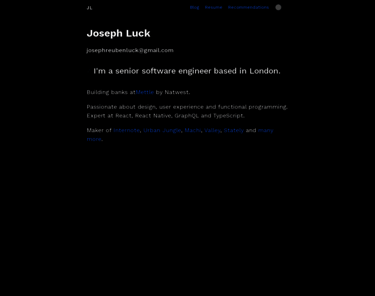 Josephluck.co.uk thumbnail