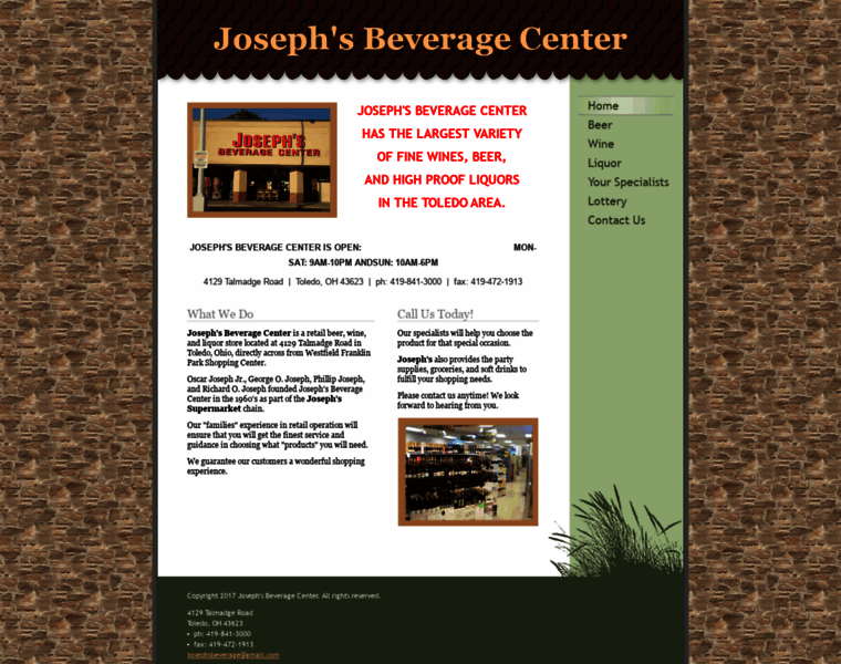 Josephsbeveragecenter.com thumbnail