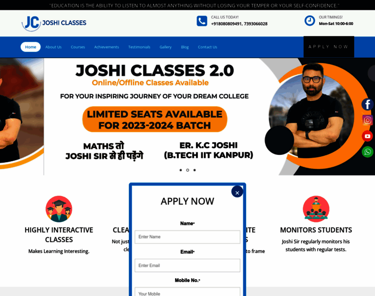 Joshi-classes.com thumbnail