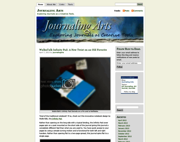 Journalingarts.com thumbnail
