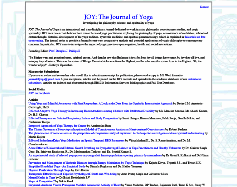 Journalofyoga.org thumbnail