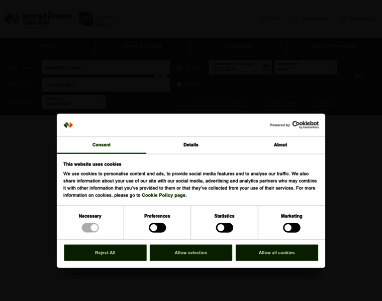 Journeyplanner.irishrail.ie thumbnail
