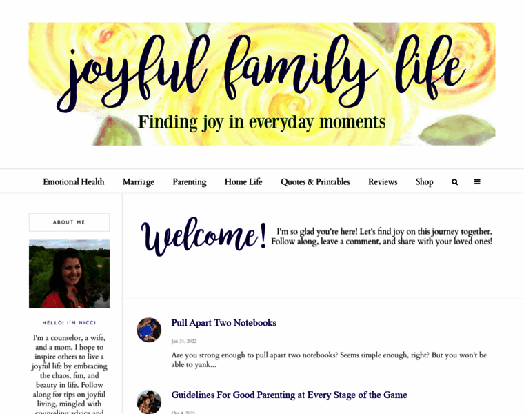 Joyfulfamilylife.com thumbnail