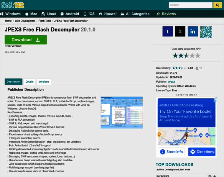 Jpexs-free-flash-decompiler.soft112.com thumbnail