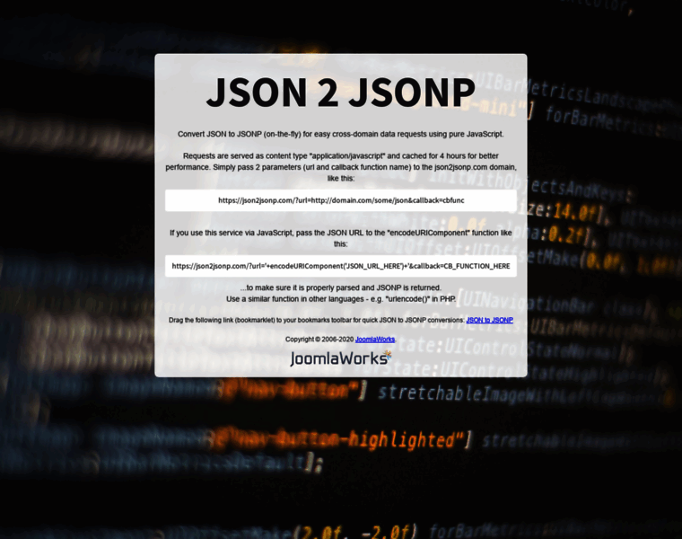 Json2jsonp.com thumbnail