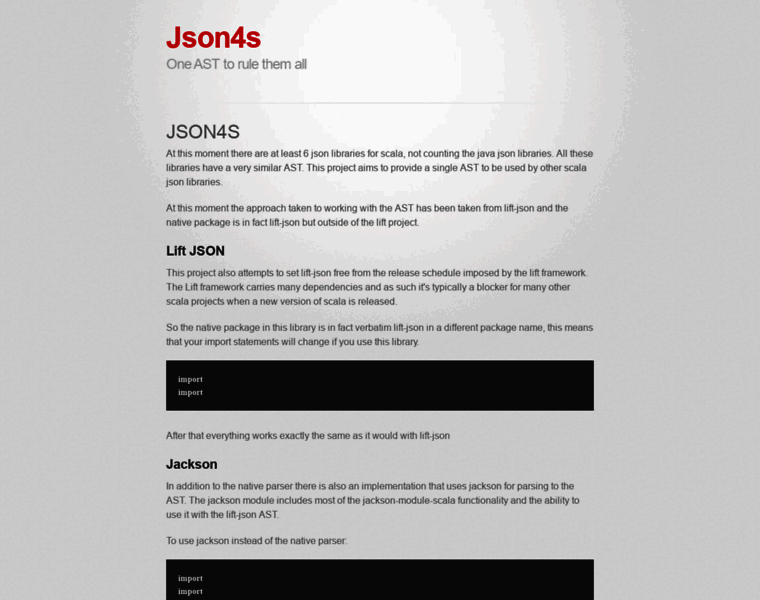 Json4s.org thumbnail