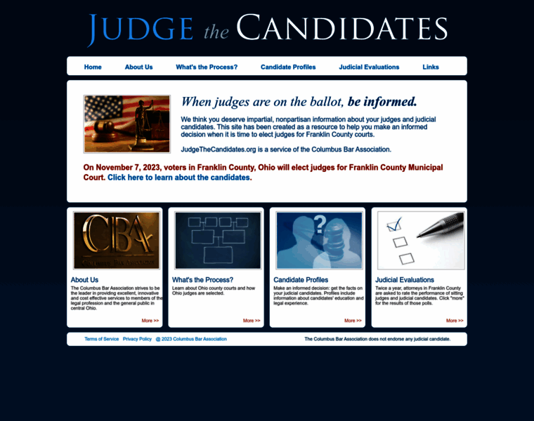 Judgethecandidates.org thumbnail