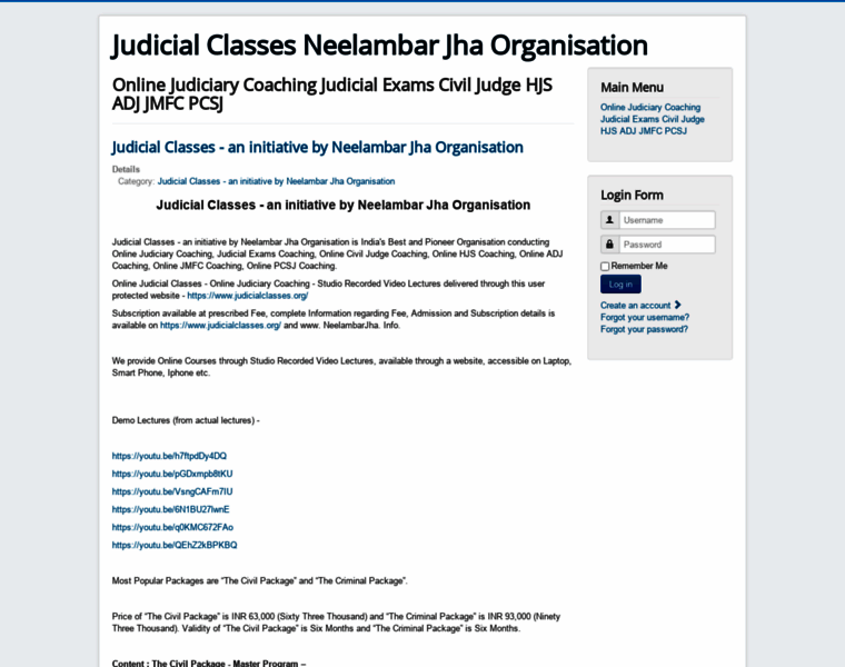 Judicialclasses.org thumbnail