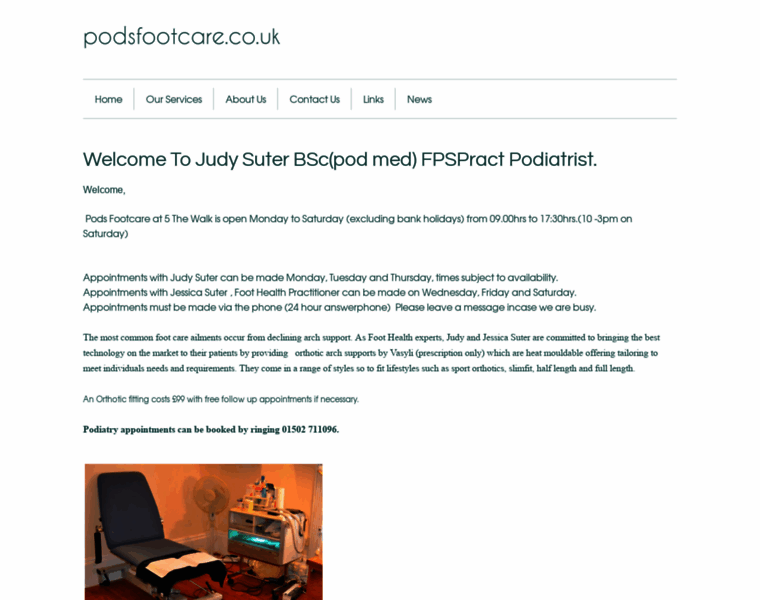 Judysuterchiropodist.co.uk thumbnail