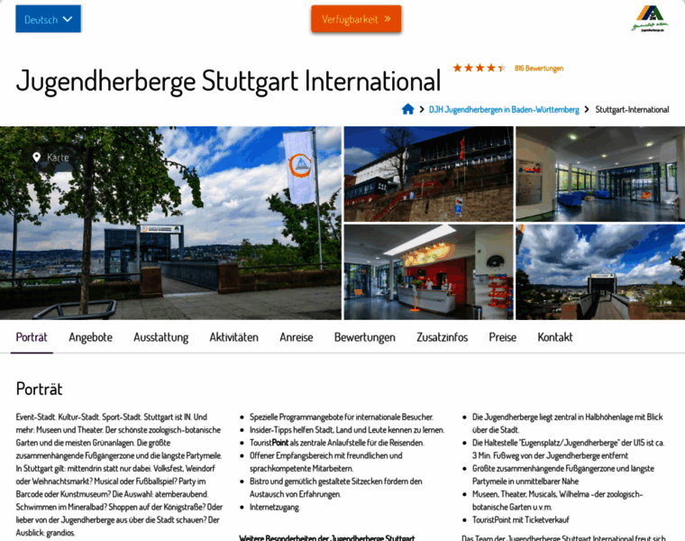 Jugendherberge-stuttgart.de thumbnail