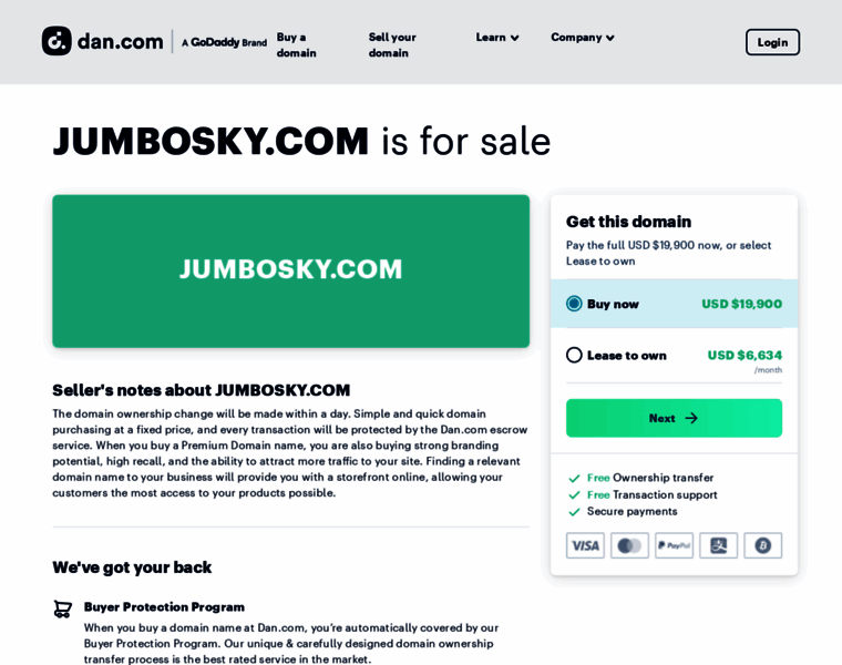 Jumbosky.com thumbnail