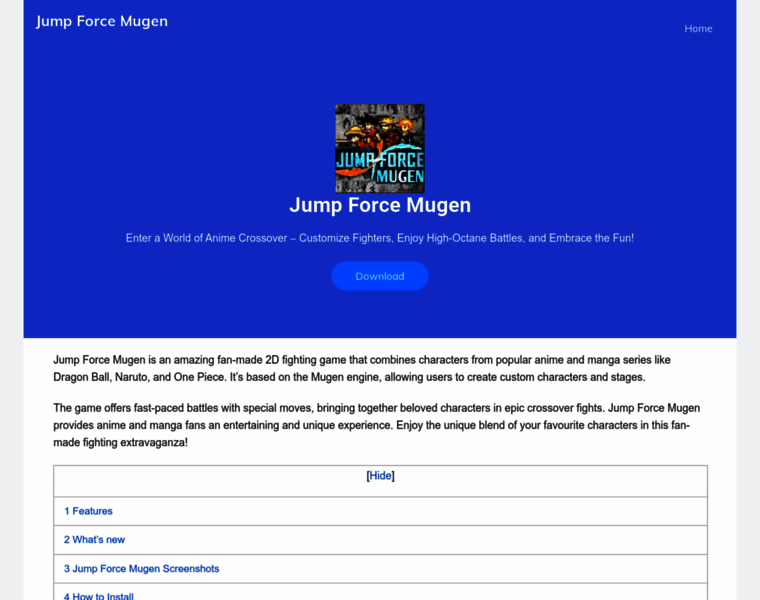 Jumpforcemugen.com thumbnail