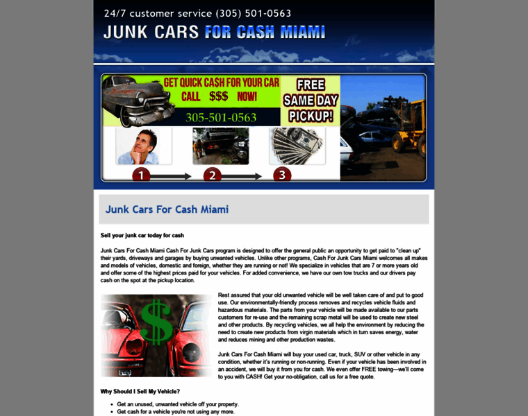 Junkcarsforcashmiami.com thumbnail