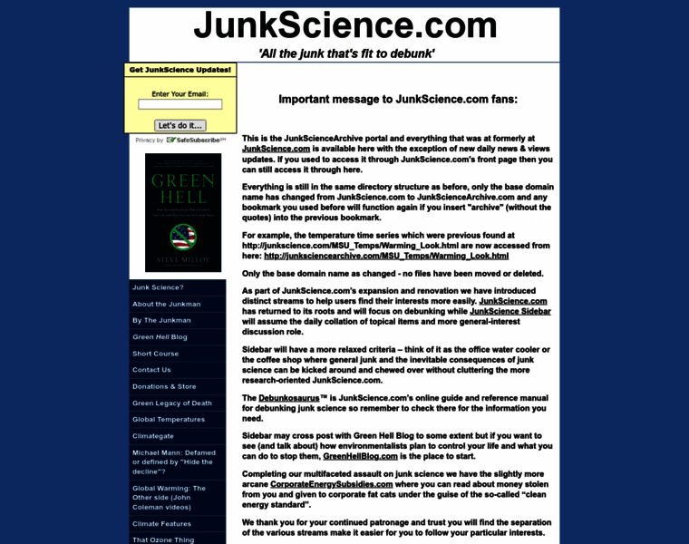 Junksciencearchive.com thumbnail