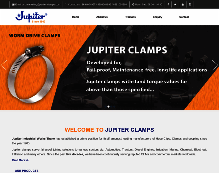 Jupiterclamps.com thumbnail