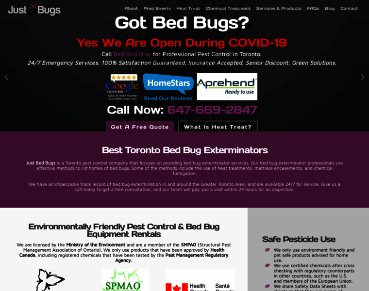 Justbedbugs.info thumbnail