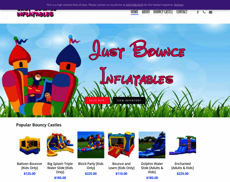 Justbounceinflatables.ca thumbnail