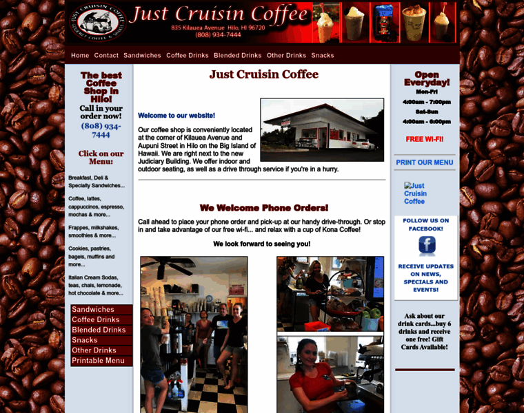 Justcruisincoffee.com thumbnail