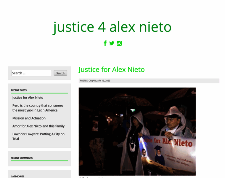 Justice4alexnieto.org thumbnail