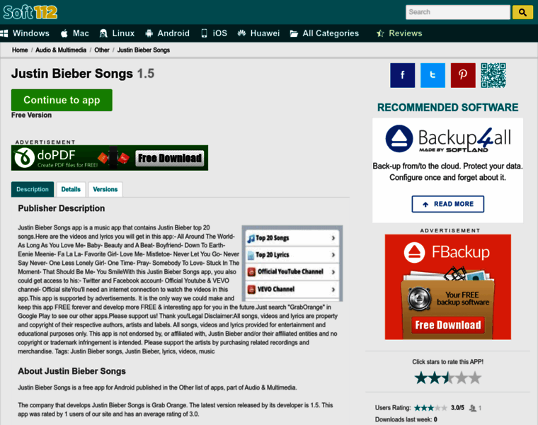 Justin-bieber-songs.soft112.com thumbnail