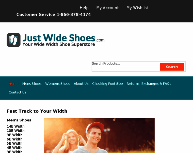 Justwideshoes.com thumbnail