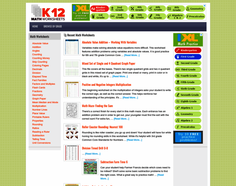 K12mathworksheets.com thumbnail