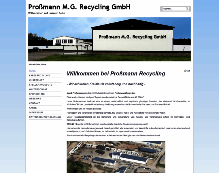 Kabelrecycling-prossmann-schoenewalde.de thumbnail