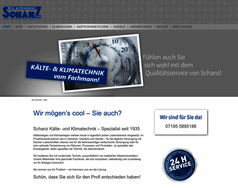 Kaelte-schanz.de thumbnail