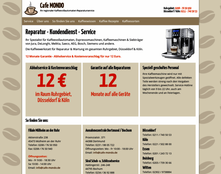 Kaffeevollautomaten-reparaturservice.de thumbnail