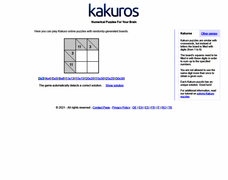 Kakuros.com thumbnail