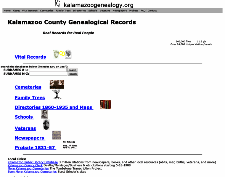 Kalamazoogenealogy.org thumbnail