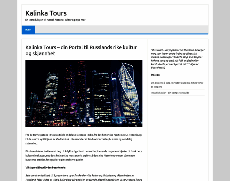 Kalinkatours.no thumbnail