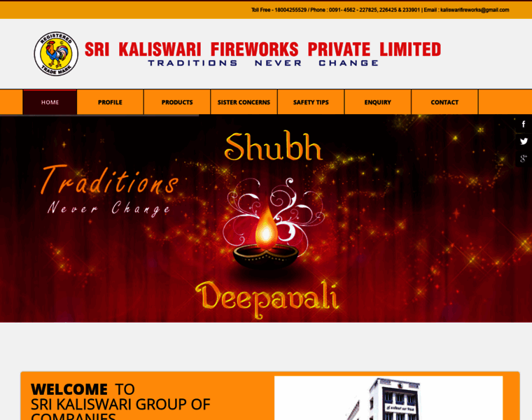Kaliswari-fireworks.com thumbnail