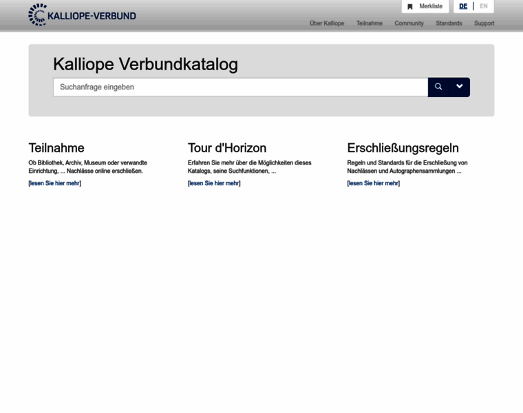 Kalliope-verbund.info thumbnail