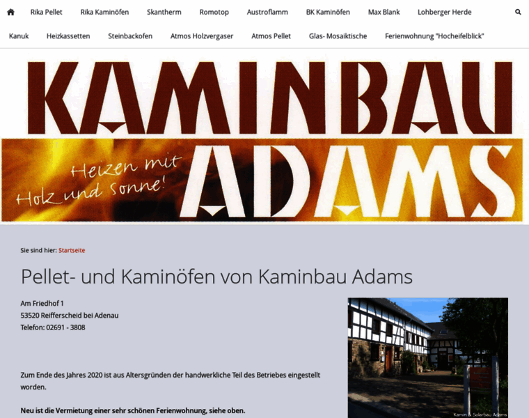 Kaminbau-adams.de thumbnail